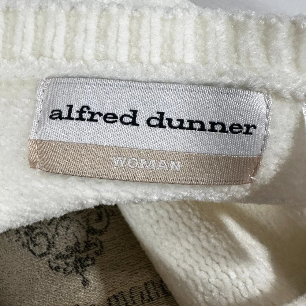 Alfred Dunner vintage argyle sweater Chenille Super Soft Colorblock Embellished - Picture 6 of 7